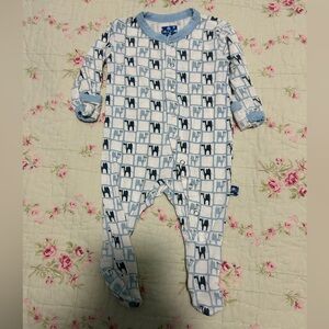 Kickee pants blue camel sleeper size newborn